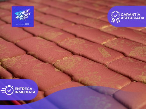 CONJUNTO LUXOR PLATINO C/P 2 PLAZAS + BASE 140 X 190 + 2 ALM.