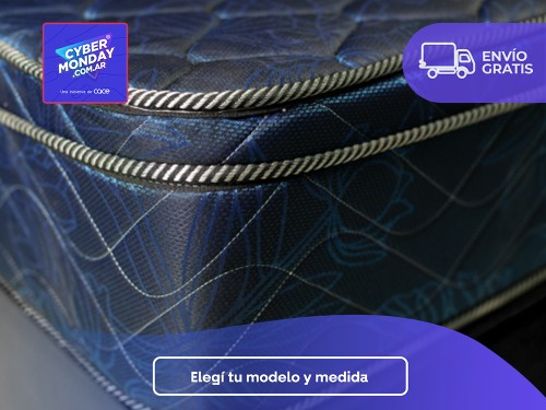 CONJUNTO ROYAL 2 PLAZAS + BASE 140 X 190 + 2 ALM.