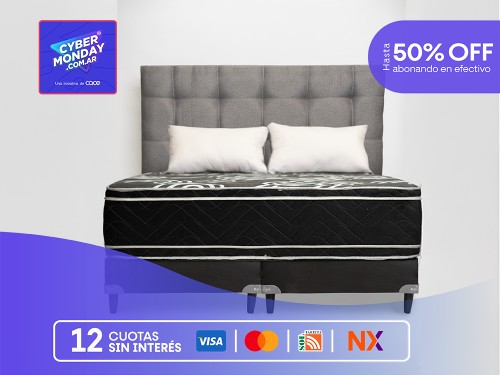 CONJUNTO INSIGNIA SUPER KING + BASE 200 X 200 + 2 ALM.