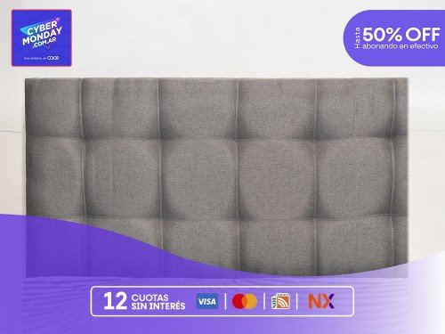 Respaldo con Costura Tela Rústica 140 cm (2 plazas)
