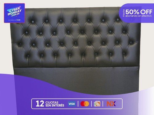Respaldo Capitoné Tela Talampaya 160cm (queen)
