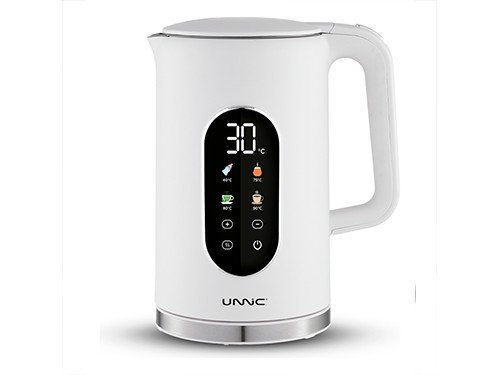 Pava Eléctrica Pantalla Digital Acero Inoxidable 1.7 Lts Unnic