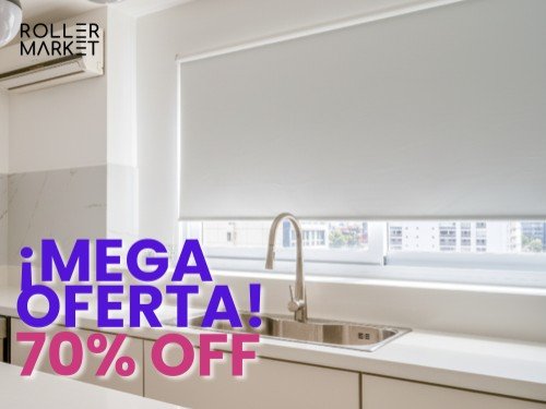 Cortina Roller Black Out Blanco 2,00 x 2,20-MEGA OFERTA