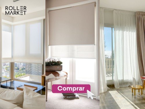 Cortina Roller Black Out Blanco 2,00 x 2,20-MEGA OFERTA