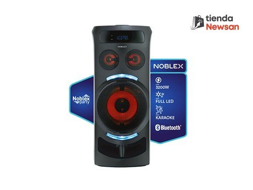 Torre de Sonido Bluetooth Negro 3200W Noblex