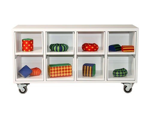 Gavetero organizador con ruedas con ocho gavetas de acrílico grandes