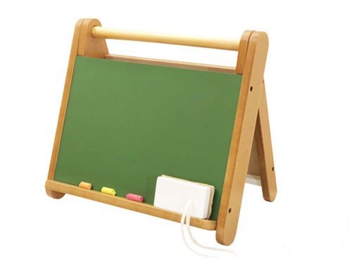 Mini Pizarra de mesa para tiza/imán, marcadores y hojas A4.