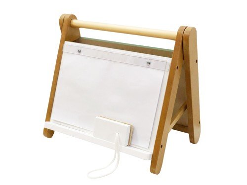 Mini Pizarra de mesa para tiza/imán, marcadores y hojas A4.