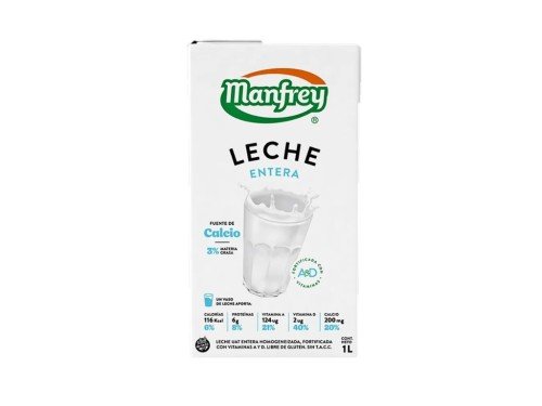 Leche Entera UAT MANFREY Larga Vida 1 Litro
