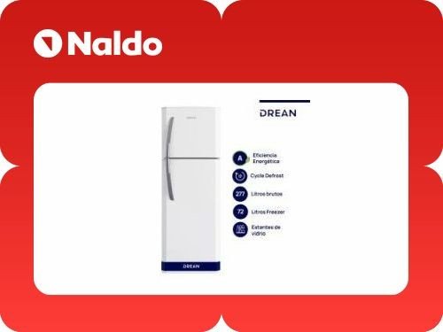 Heladera Drean 264L HDR280F50B Blanca Luz Led