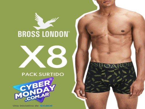 Pack X8 Bóxer Bross Estampado Talles Especiales