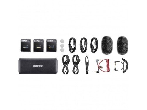 Sistema de microfonos inalambrico godox Movelink M2 camara o telefono