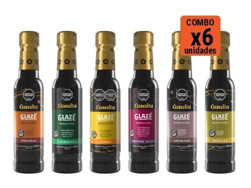 6 unidades - Combo Glazé 6 variedades x 250 ml