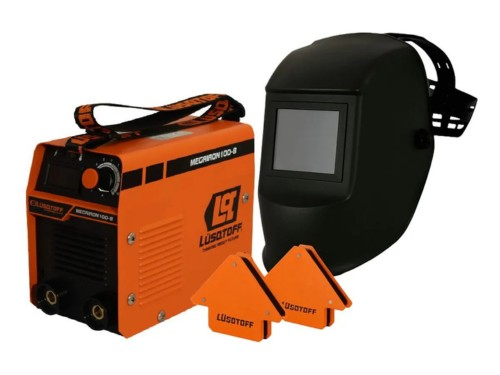 Soldadora Inverter Lüsqtoff MEGAIRON100-8 + Máscara + 2 Escuadras
