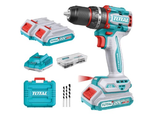 Taladro Atornillador Inalámbrico Total 20v Maletín 2 Bat TIDLI20668-4