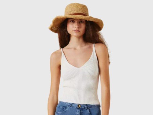 MUSCULOSA TEJIDA TRACY SHINE BLANCO