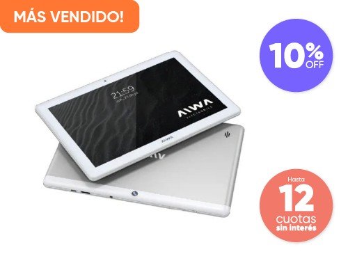 Tablet Aiwa 10″ Android 14 – 4GB RAM y 64GB Almacenamiento