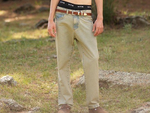 Jean regular matizado celeste