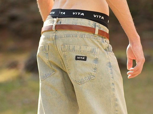 Jean regular matizado celeste