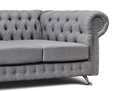 Sillón 3 Cuerpos Chesterfield Tapizado Shot Antimanchas