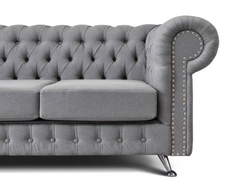 Sillón 3 Cuerpos Chesterfield Tapizado Shot Antimanchas