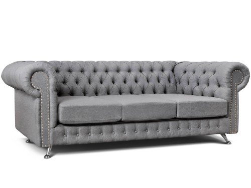 Sillón 3 Cuerpos Chesterfield Tapizado Shot Antimanchas