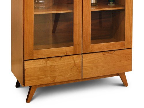 Cristalero Vitrina Nórdica Docta Madera Puertas con Vidrio