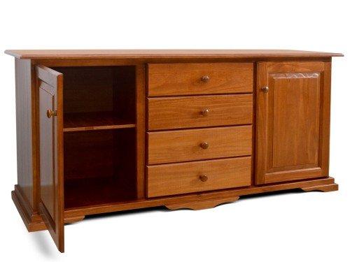 Vajillero con puertas de madera y cajones Espácity