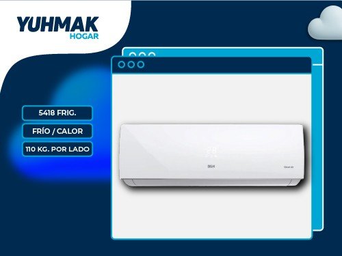 AIRE ACONDICIONADO BGH SPLIT FRIO CALOR BLANCO 6300W/5418FR - BSH65WCU