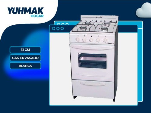 COCINA ESCORIAL CANDOR S2 51 CM G/E BLANCO - CAN51BL