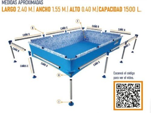 Pileta Pelopincho 1030 240x155x40 1500l