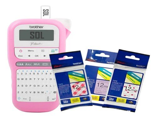 ROTULADORA BROTHER PT-H110 ROSA + 3 CINTAS DE REGALO