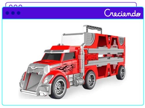 Camion Plegable Mega Baby Conetedor Autos Portatil 1:18