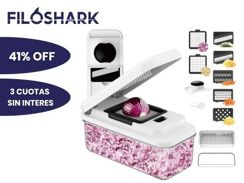 Mandolina Tupper Filoshark Cortador Picador Verdura Rallador
