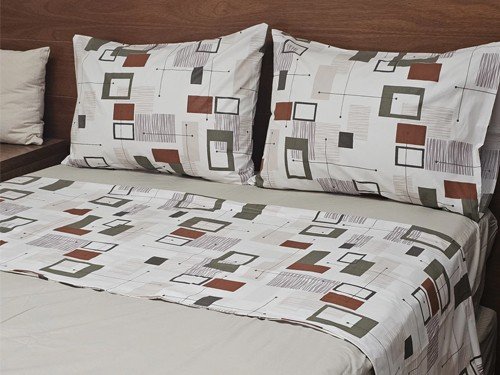 Juego de Sábanas - 2½ Plazas - 180 hilos - 100% algodón