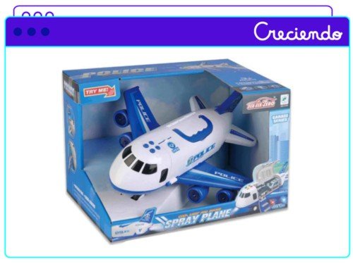 Avion Bomberos Policia Mega Baby Vehiculo Con Luz Y Sonido