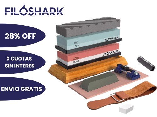 Set Piedras De Afilar Filoshark 400/1000 3000/8000 11 En 1
