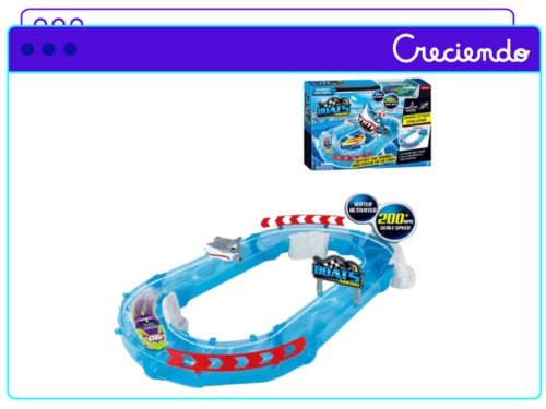 Pista Auto Mega Baby Con Agua Shark Attack Carreras