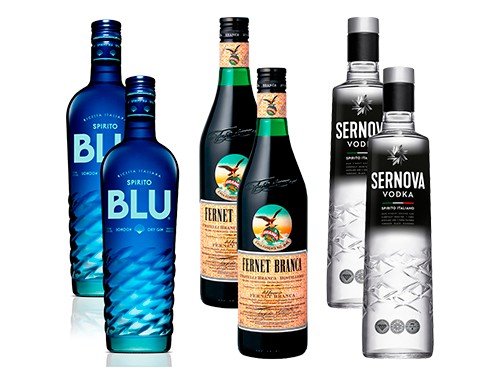 Combo Previa Fernet Branca + Gin Spirito Blu + Vodka Sernova