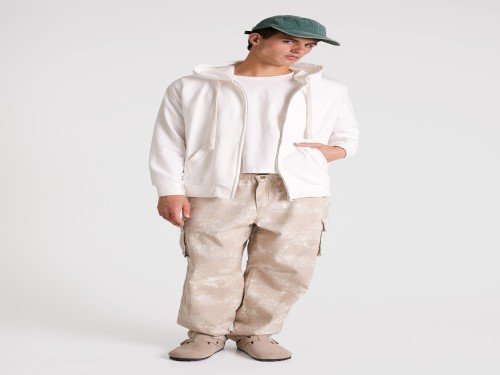 CAMPERA BATUK BASIC ALGODÓN, CIERRE Y CAPUCHA