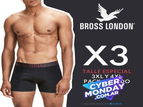 Pack X3 Bóxer Bross Lisos Talles Especiales