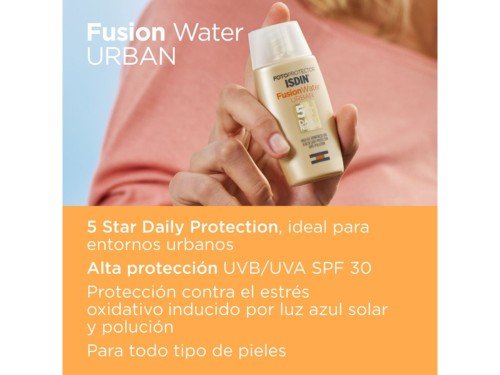 Protector Solar Fusion Water Urban ultraligera uso diario SPF 30 ISDIN