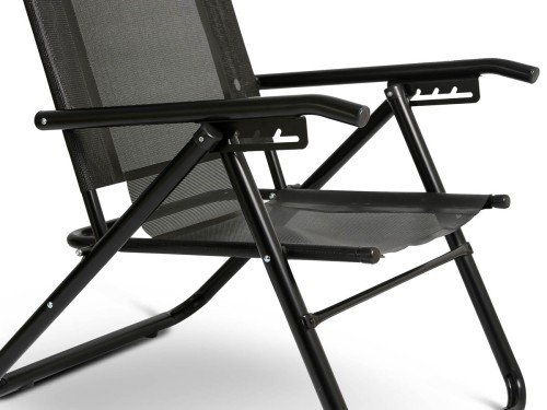 Reposera Plegable 5 Posiciones Aluminio Black Espácity