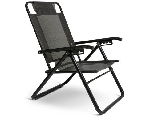 Reposera Plegable 5 Posiciones Aluminio Black Espácity