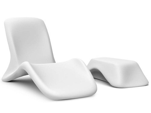 Reposera Fluid con Mesa Fluid Espácity