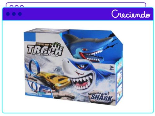 Pista Autos Mega Baby Tiburon Sprint Track Vuelta 360°