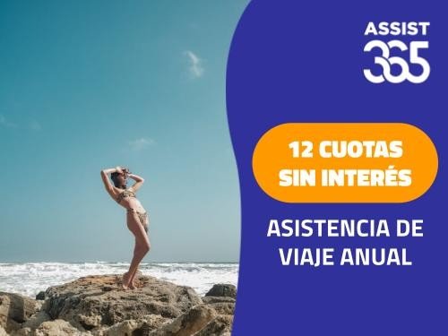 35% OFF Assistencia de Viaje anual, integral y mundial ASSIST 365