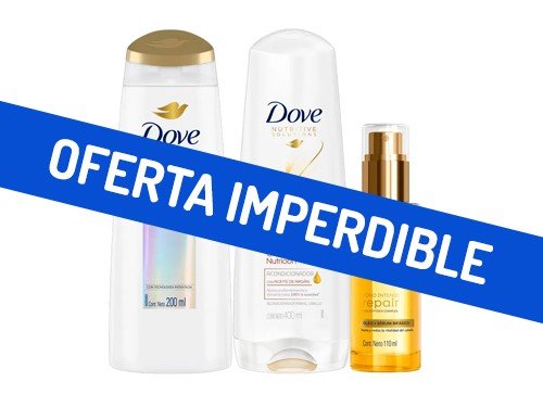 Combo Dove Shampoo 400ml + Acondicionador 400ml + Oleo Serum 110ml