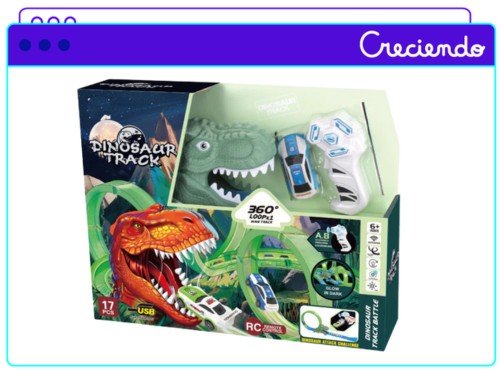 Pista De Dinosaurio Mega Baby Circuito 360° Control Remoto