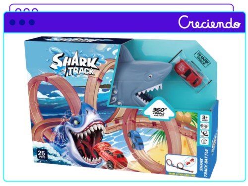 Pista De Autos Mega Baby Shark Doble Loop Control Remoto